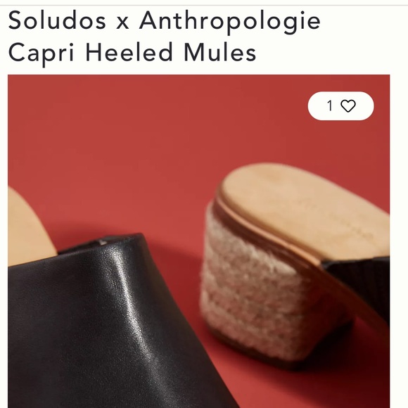 NWT Anthropologie Soludos Capri Mule Leather Black Size 5 - Picture 12 of 12